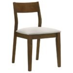 ALMONTE 7-PIECE 59-INCH RECTANGULAR DINING SET DARK BROWN - Image 7