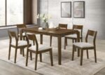 ALMONTE 59-INCH RECTANGULAR WOOD DINING TABLE DARK BROWN - Image 9