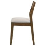 ALMONTE DINING CHAIR UPHOLSTERED SEAT DARK BROWN (SET OF 2) - Image 6