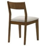 ALMONTE DINING CHAIR UPHOLSTERED SEAT DARK BROWN (SET OF 2) - Image 8