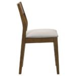 ALMONTE DINING CHAIR UPHOLSTERED SEAT DARK BROWN (SET OF 2) - Image 9