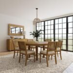 ARINI 7-PIECE ROUND DINING ROOM TABLE SET SAND WASH