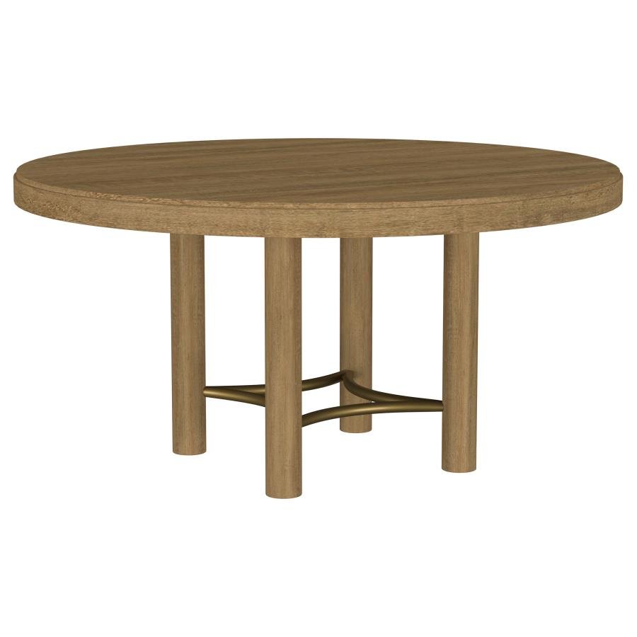 108930_02x900.jpg ARINI 60-INCH ROUND WOOD DINING ROOM TABLE SAND WASH - Image 1