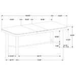 ARINI 5-PIECE EXTENSION LEAF DINING TABLE SET SAND WASH AND BLACK - Image 12