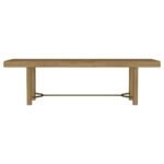 ARINI 7-PIECE EXTENSION LEAF DINING TABLE SET SAND WASH AND BLACK - Image 4