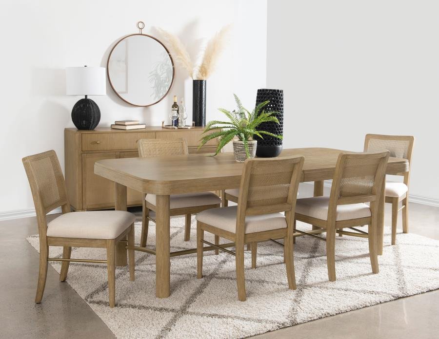108931-S7W_01x900.jpg ARINI 7-PIECE EXTENSION LEAF DINING TABLE SET SAND WASH - Image 1