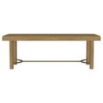 ARINI 104-INCH EXTENSION LEAF DINING TABLE SAND WASH - Image 4