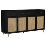 ARINI 2-DRAWER CANE DOOR DINING SIDEBOARD SERVER BLACK