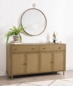 ARINI 2-DRAWER CANE DOOR DINING SIDEBOARD SERVER SAND WASH - Image 2