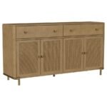 ARINI 2-DRAWER CANE DOOR DINING SIDEBOARD SERVER SAND WASH