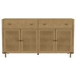 ARINI 2-DRAWER CANE DOOR DINING SIDEBOARD SERVER SAND WASH - Image 4