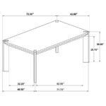 BRUNER 7-PIECE 72-INCH RECTANGULAR DINING SET NATURAL BROWN - Image 14