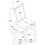 BRUNER 7-PIECE 72-INCH RECTANGULAR DINING SET NATURAL BROWN - Image 15