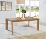 BRUNER 72-INCH RECTANGULAR WOOD DINING TABLE NATURAL BROWN - Image 2