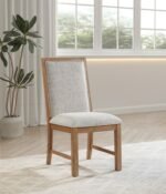 BRUNER UPHOLSTERED SIDE CHAIR NATURAL BROWN (SET OF 2) - Image 2