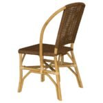 LEXLEY WOVEN RATTAN DINING SIDE CHAIR BROWN (SET OF 2) - Image 7