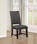 TWAIN UPHOLSTERED DINING SIDE CHAIR WARM GREY (SET OF 2) - Image 2