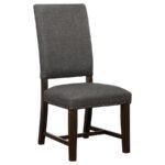 TWAIN UPHOLSTERED DINING SIDE CHAIR WARM GREY (SET OF 2) - Image 3