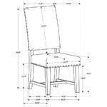 TWAIN UPHOLSTERED DINING SIDE CHAIR WARM GREY (SET OF 2) - Image 11