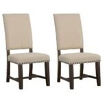 TWAIN UPHOLSTERED DINING SIDE CHAIR BEIGE (SET OF 2)
