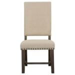 TWAIN UPHOLSTERED DINING SIDE CHAIR BEIGE (SET OF 2) - Image 4