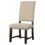 TWAIN UPHOLSTERED DINING SIDE CHAIR BEIGE (SET OF 2) - Image 5