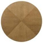 DANVERS ROUND 54-INCH WOOD DINING TABLE BROWN OAK - Image 4