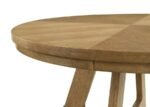 DANVERS ROUND 54-INCH WOOD DINING TABLE BROWN OAK - Image 5