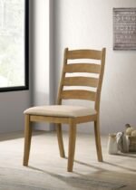 DANVERS WOOD DINING SIDE CHAIR BROWN OAK (SET OF 2) - Image 2