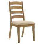 DANVERS WOOD DINING SIDE CHAIR BROWN OAK (SET OF 2) - Image 3