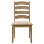 DANVERS WOOD DINING SIDE CHAIR BROWN OAK (SET OF 2) - Image 4