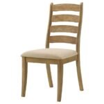 DANVERS WOOD DINING SIDE CHAIR BROWN OAK (SET OF 2) - Image 5
