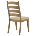 DANVERS WOOD DINING SIDE CHAIR BROWN OAK (SET OF 2) - Image 8