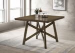 CANFIELD 47-INCH SQUARE COUNTER HEIGHT DINING TABLE BROWN - Image 2