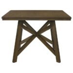 CANFIELD 47-INCH SQUARE COUNTER HEIGHT DINING TABLE BROWN - Image 4