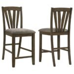 CANFIELD COUNTER HEIGHT DINING SIDE CHAIR BROWN (SET OF 2)