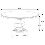 TWYLA 5-PIECE ROUND WOOD DINING ROOM TABLE SET DARK COCOA - Image 12