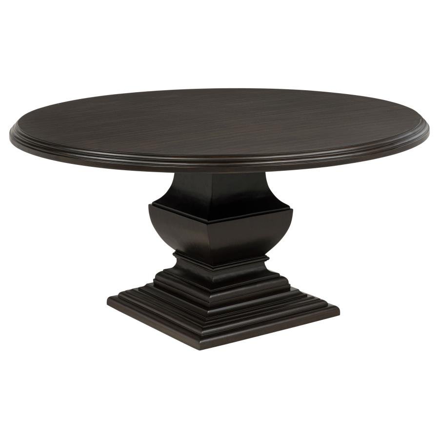 109230_02x900.jpg TWYLA 60-INCH ROUND WOOD DINING ROOM TABLE DARK COCOA - Image 1