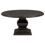 TWYLA 60-INCH ROUND WOOD DINING ROOM TABLE DARK COCOA - Image 3