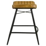 BAYU LEATHER UPHOLSTERED COUNTER STOOL CAMEL (SET OF 2) - Image 7