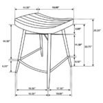 BAYU LEATHER UPHOLSTERED COUNTER STOOL CAMEL (SET OF 2) - Image 9
