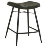 BAYU LEATHER UPHOLSTERED COUNTER STOOL ESPRESSO (SET OF 2) - Image 3