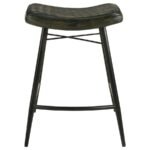 BAYU LEATHER UPHOLSTERED COUNTER STOOL ESPRESSO (SET OF 2) - Image 4