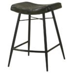BAYU LEATHER UPHOLSTERED COUNTER STOOL ESPRESSO (SET OF 2) - Image 5