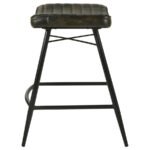 BAYU LEATHER UPHOLSTERED COUNTER STOOL ESPRESSO (SET OF 2) - Image 6
