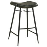 BAYU LEATHER UPHOLSTERED BAR STOOL ESPRESSO (SET OF 2) - Image 3