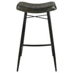 BAYU LEATHER UPHOLSTERED BAR STOOL ESPRESSO (SET OF 2) - Image 4