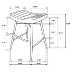 BAYU LEATHER UPHOLSTERED BAR STOOL ESPRESSO (SET OF 2) - Image 7