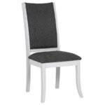 JUDD 5-PIECE 54-INCH ROUND WOOD DINING TABLE SET PEARL WHITE - Image 6