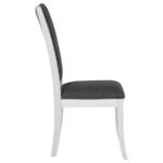 JUDD 5-PIECE 54-INCH ROUND WOOD DINING TABLE SET PEARL WHITE - Image 9